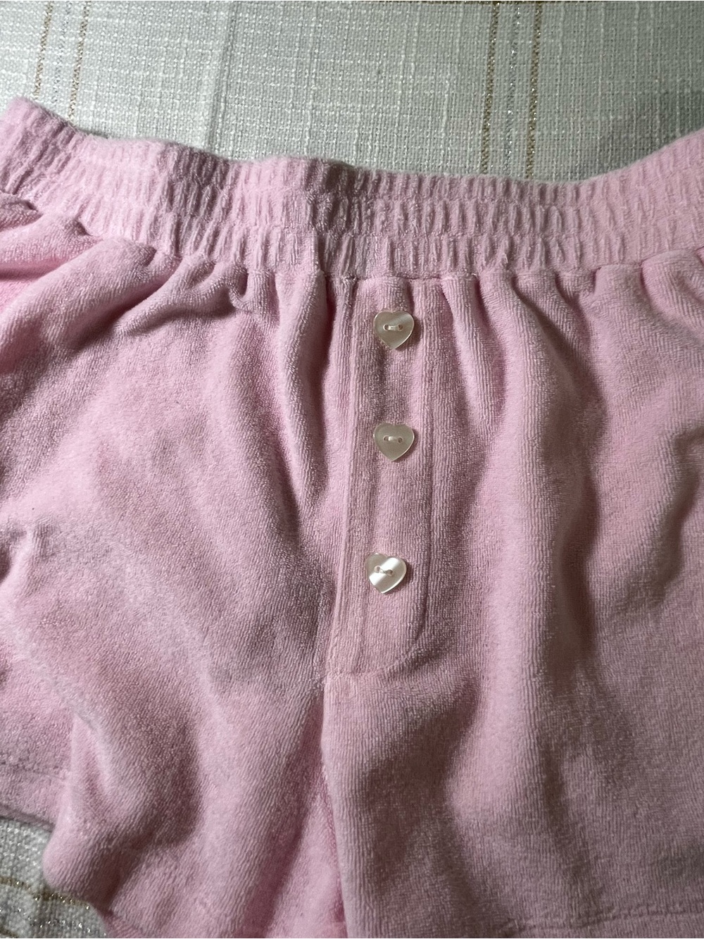 Stoney Clover Lane Light Pink Elastic Waist Lounge Shorts Size S Cotton Blend - Picture 4 of 9